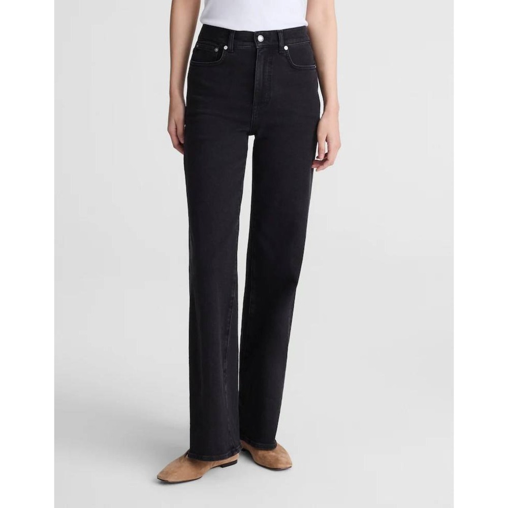 Madewell The Wide Leg Jean Women 25 Black High Rise Magic Pockets Denim Casual